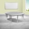 Flash Furniture Oval 60 W, 86 L, 30.25 H, Chrome, Laminate, Particleboard, Steel, Grey XU-GRP-A3060CON-60-GY-T-A-GG - alternate 1